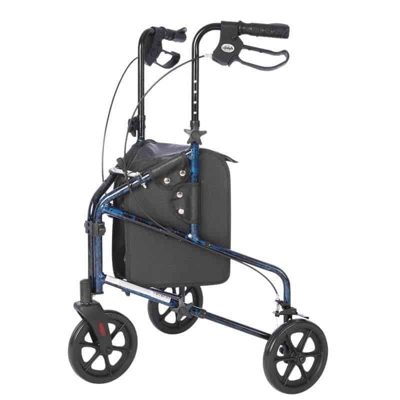 Lifestyle Mobility Aids Rally Lite - Aluminum 3 Wheel Folding Walkers with Tote - Senior.com Rollators